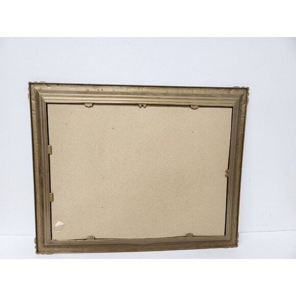 VTG Seascape Wall Art Textured Lithograph Print Mid Century Modern Gold Frame - Picture 6 of 7